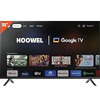 32 Inch Smart TV with LED Google TV, Google Assistant Built-in with Voice Remote, Compatible with Bluetooth, Streaming 768p HD Television (Black)