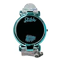 Accutime Kids Disney Lilo and Stitch Blue Digital LED Quartz Childrens Wrist Watch for Boys, Girls, Toddlers with Blue Multicolor Character and Hanging Charm (Model: LAS4033AZ)