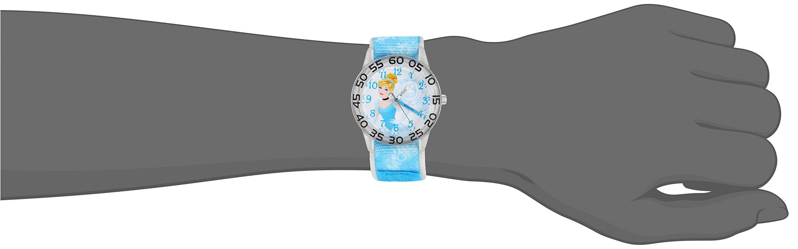 Disney Princess Kids' Plastic Time Teacher Analog Quartz Nylon Strap Watch