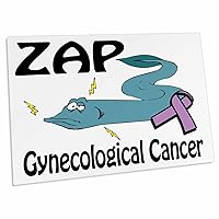 3dRose Zap Gynecological Cancer Awareness Ribbon Cause Design - Desk Pad Place Mats (dpd-115303-1)