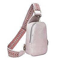 Crossbody Bag Sling Purse for Women with Removable Adjustable Strap Fashion Leather Chest Shoulder Bag Casual Travel Backpack