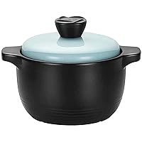 Kitchen Pot Terracotta Stew Pot Ceramic Pots for Cooking Dutch Oven-No-Go Soup Easy to Pour Out Comfortable Grip 2.5L