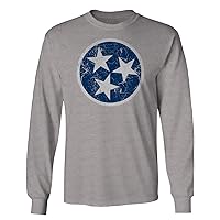 Vintage Retro Distressed Graphic Tennessee Flag USA Long Sleeve Men's