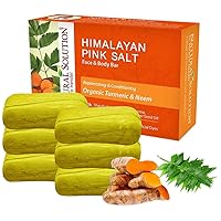 Natural Solution Himalayan Pink Salt, Turmeric and Neem Soap Bar (6-Pack)