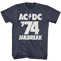 ACDC Heavy Metal Rock Band 1974 Jailbreak Vintage Adult T-Shirt Tee