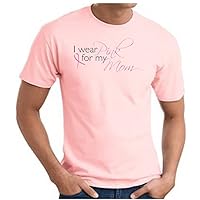 Breast Cancer Awareness T-Shirt Ribbon I Wear Pink for My Mom Adult Tee Shirt Pink