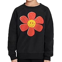 Cute Flower Toddler Raglan Sweatshirt - Cartoon Sponge Fleece Sweatshirt - Graphic Kids' Sweatshirt