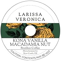 Kona Vanilla Macadamia Nut Brazilian Coffee (Single Serve K-Cup Pods) (Gourmet, Naturally Flavored, Whole Coffee Beans) (12 pods, ZIN: 576674)