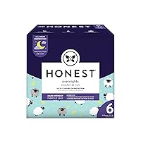 The Honest Company Clean Conscious Overnight Diapers | Plant-Based, Sustainable | Sleepy Sheep | Club Box, Size 6 (35+ lbs), 42 Count