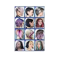 Posters & Prints The Latest Girl Hairstyles Barber Shop Salon Wall Decoration Canvas Wall Art Prints for Wall Decor Room Decor Bedroom Decor Gifts Posters 24x36inch(60x90cm) Unframe-Style