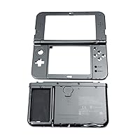 Dark Grey New3DSXL Extra Housing Case DCD Shells 3 PCS Set Replacement, for New3DS New 3DS XL LL 3DSXL New3DSLL Consoles, Upper Screen Frame + Buttons Faceplate + Lower Battery Cover Plates