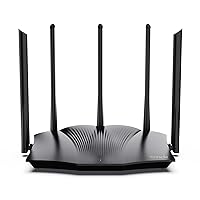 Tenda WiFi 6 Gaming Router, AX3000 Dual Band Gigabit Wireless Router for Home, Long Range Coverage with 5 * 6dBi High-Gain Antennas, High Speed Router with 4 Gigabit Ports, Support WPA3, VPN(RX12Pro)
