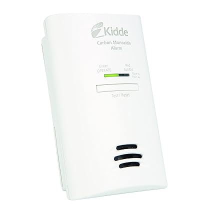 Kidde Carbon Monoxide Detector, Plug In Wall with AA Battery Backup, Test-Hush Button