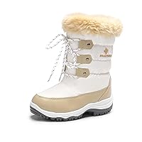 Boys Girls Slip Resistant Faux Fur Lined Knee High Winter Snow Boots