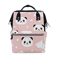 Diaper Bag Backpack Cute Panda Clouds Casual Daypack Multi-Functional Nappy Bags