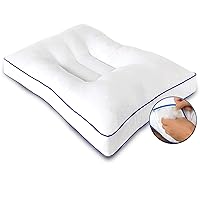 Adjustable Cervical Pillow, Better Than Memory Foam Pillow for Neck Pain, Contour Orthopedic Pillow for Sleeping, Ergonomic Pillow for Side, Back and Stomach Sleepers, Standard Medium