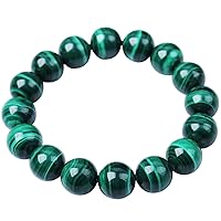 10mm Natural Green Malachite Gemstone Reiki Round Beads Women Men Bracelet AAAA