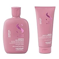 Semi di Lino Moisture Nutritive Shampoo and Conditioner Set for Dry Hair - Sulfate Free Moisturizing Shampoo and Conditioner - Safe on Color Treated Hair - Adds Shine and Softness