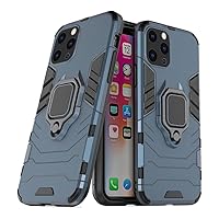 Case for Samsung Galaxy S8 Plus Shockproof Silicone Phone Case Heavy Duty Full Body Armour Dual Layer Protective Cover with Finger Ring Kickstand [Support Magnetic Car Mount] Blue