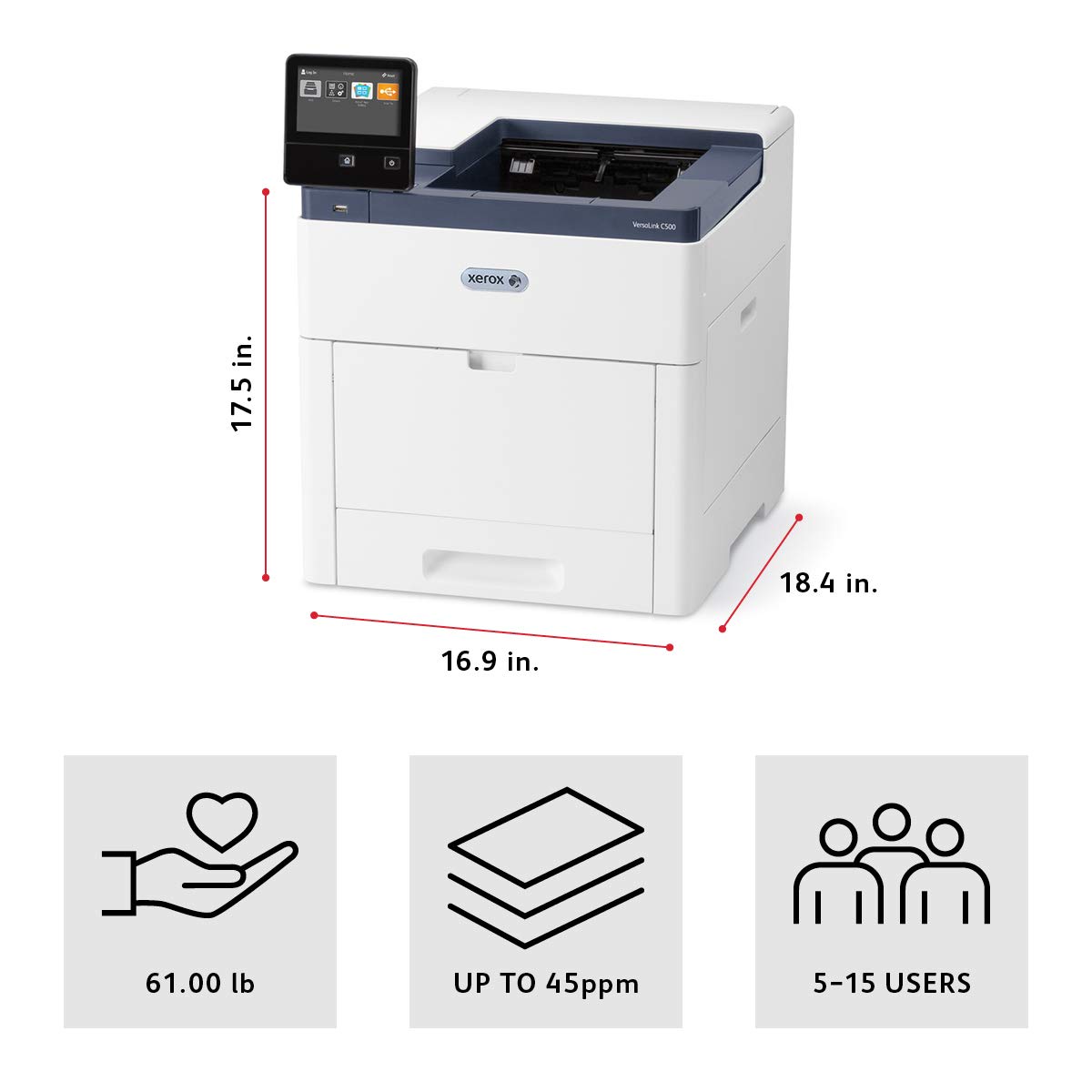 Xerox VersaLink C500/DN Color Printer, Amazon Dash Replenishment Ready