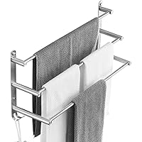 Towel Rack Bath 3-Tier with Hooks,Wall Mounted Towel Rail,Towel Holder Towel Bar for Kitchen Bathroom Toilet Hotel Office 30Cm/50Cm