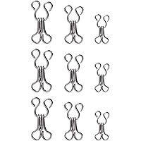 Buckles, 18 Pair Sewing Hooks And Eyes Closure, 3 Sizes Reusable Metal Sewing Diy Craft Accessories, Suitable For Bra, Corset, Shirt, Pants, Gun-Black & Silver Deft Processed