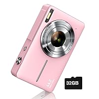 Digital Camera, FHD 1080P Camera, Digital Point and Shoot Camera with 16X Zoom Anti Shake, Compact Small Camera for Boys Girls Kids