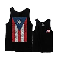 Puerto Rico Flag Boricua Rican Nuyorican Front and Back Men's Tank Top