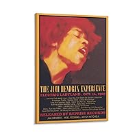 JIANGHA Jimi Hendrix 23 Canvas Poster Wall Decorative Art Painting Living Room Bedroom Decoration Gift Frame-style16x24inch(40x60cm)