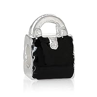 Handbag Purse Charm Bead Spacer Compatible for Most European Snake Chain Bracelets (Black Handbag)