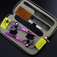 Left Handed Hair Cutting Scissors Set,Hair Dressing Shears Kit,Professional 440C Stainless Steel Hair Shears Set,for Men Women Barber