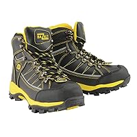 MBM9123ST Men's Black with Yellow Water and Frost Proof Leather Boots with Composite-Toe - 9
