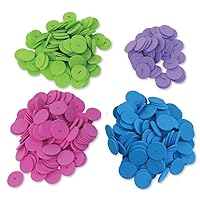 hand2mind Soft Foam Place Value Disks 4 Values, Counting Chips for Kids, Math Counters Kindergarten, Math Teacher Supplies, Base 10 Math Manipulatives for Elementary School (Pack of 200)