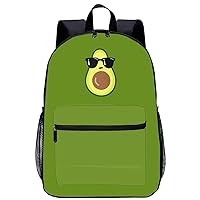 Avocado with Dark Glasses 17 Inch Laptop Backpack Large Capacity Daypack Travel Shoulder Bag for Men&Women