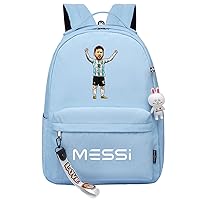 Casual Messi Graphic Bookbag Water Rsistant Students Knapsack-Lightweight Travel Daypack for Youth,Teens