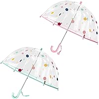 Kids Umbrella Clear Bubble Umbrellas for Rain,Safety Dome Windproof Umbrella for Kid Girls and Boys