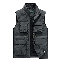 Mens Vest,Coats Zipper Loose Warm Plus Size Sleeveless Vests Casual Trendy Outdoor Jacket Fashion Basic 2023 Top