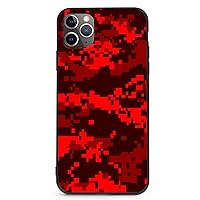 Red Camouflage Funny Phone Case Compatible for iPhone 11/iPhone 11 Pro/iPhone 11 Pro Max Protector Cover Cute
