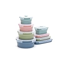 Collapsible Silicone Food Storage Container Set (INDIGO)