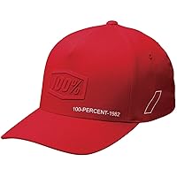 100% Youth Shadow X-Fit Snapback Hat (RED)