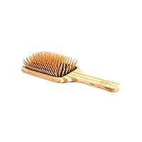 Bass Brushes | The Green Brush | Bamboo Pin + Bamboo Handle Hair Brush | Large Paddle