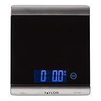 Taylor 3851 High-Capacity Digital Kitchen Scale, 33 lb, Black