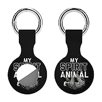 My Spirit Animal is Sloth Silicone Case for Airtags Holder Tracker Protective Cover with Keychain Air Tag Dog Collar Accessories