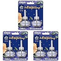 PlugIns Refills Air Freshener, Scented and Essential Oils for Home and Bathroom, Fall Night Long, 1.34 Oz, 2 Count (Pack of 3)