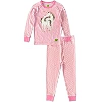 John Deere Pink Polka Dot 2 pc Horse Pant Pajamas Sizes 4 5 6 6X (6X)
