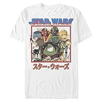 STAR WARS Big & Tall Visions Anime Group Men's Tops Short Sleeve Tee Shirt