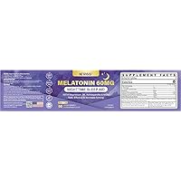 Melatonin 60mg Gummies for Adults - Extra Strength Melatonin with Magnesium, MSM, Selenium & Vitamin D3, for Sleep, Inflammation, Immunity, and Antioxidant Support - 120 Gummies, Passion Fruit Flavor