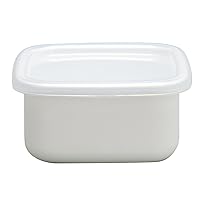 Noda Horo White Enamel Stockpot Food Container (S) Imported from Japan (One Pack)