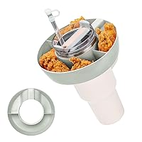 Snack Bowl for Stanley 30 oz Tumbler with Handle Tumbler Snack Tray Compatible with Stanley Cup 30 oz with Handle, Reusable Snack Ring for Stanley Cup Accessories,Snack Bowl Grey