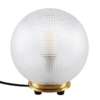 Modway Destiny Glass and Metal Table Lamp in Satin Brass